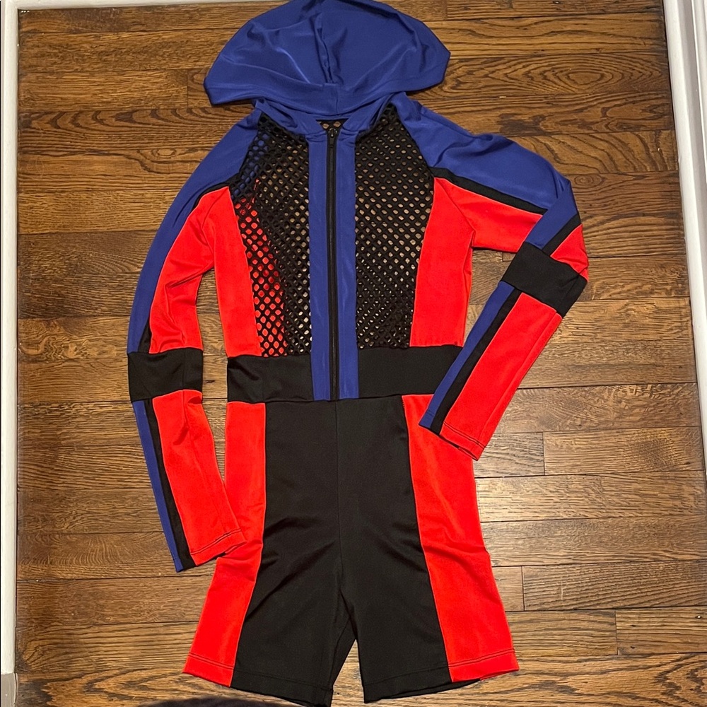 “Skydiving” Red and Blue Hooded Jumpsuit costume